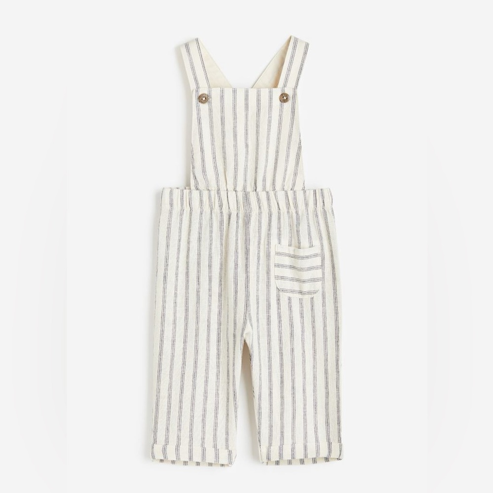 Linen-blend kids overalls